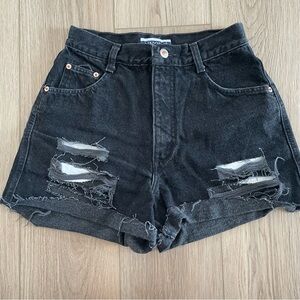Vintage black jeans shorts